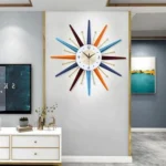 Υψηλής Ποιότητας Pολόι Tοίχου σε Σχήμα Αστεριού 70x70 cm από Μέταλο