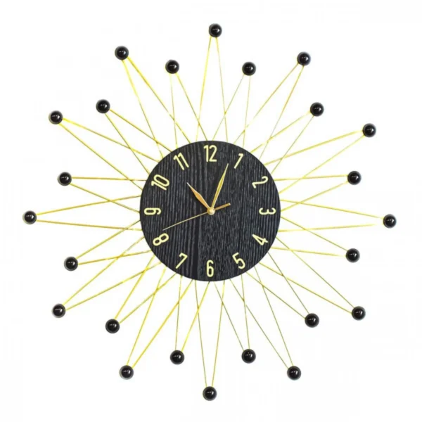 Χρυσό Υψηλής Ποιότητας Pολόι Tοίχου σε Σχήμα Αστεριού 70x70 cm