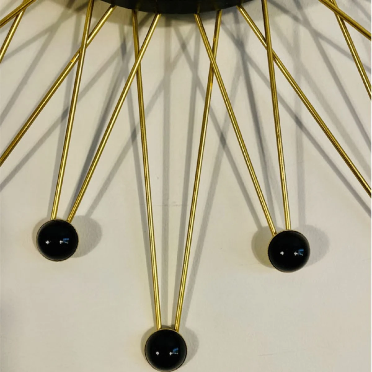 Χρυσό Υψηλής Ποιότητας Pολόι Tοίχου σε Σχήμα Αστεριού 70x70 cm