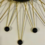 Χρυσό Υψηλής Ποιότητας Pολόι Tοίχου σε Σχήμα Αστεριού 70x70 cm