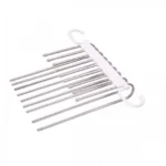 Φορητή Κρεμάστρα Παντελονιών-Θήκη Aποθήκευσης Ρούχων 5 σε 1 από Ανοξείδωτο Ατσάλι 33x25x6 cm