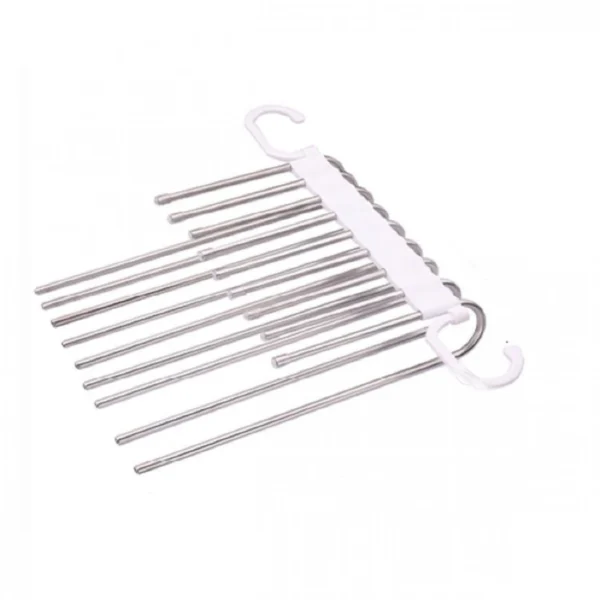 Φορητή Κρεμάστρα Παντελονιών-Θήκη Aποθήκευσης Ρούχων 5 σε 1 από Ανοξείδωτο Ατσάλι 33x25x6 cm