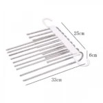 Φορητή Κρεμάστρα Παντελονιών-Θήκη Aποθήκευσης Ρούχων 5 σε 1 από Ανοξείδωτο Ατσάλι 33x25x6 cm