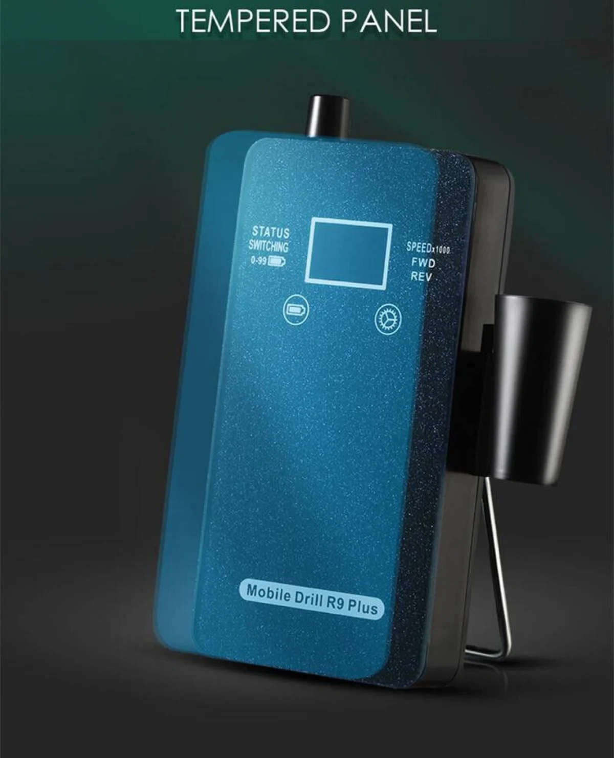 Φορητός Επαναφορτιζόμενος Τροχός Μανικιούρ Πεντικιούρ με Ψηφιακή Οθόνη και Πλήκτρα Αφής R9PLUS