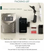 Φορητός Επαναφορτιζόμενος Τροχός Μανικιούρ Πεντικιούρ με Ψηφιακή Οθόνη και Πλήκτρα Αφής R9PLUS