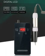 Φορητός Επαναφορτιζόμενος Τροχός Μανικιούρ Πεντικιούρ με Ψηφιακή Οθόνη και Πλήκτρα Αφής R9PLUS