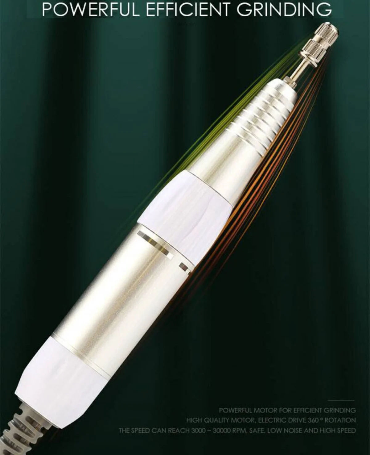 Φορητός Επαναφορτιζόμενος Τροχός Μανικιούρ Πεντικιούρ με Ψηφιακή Οθόνη και Πλήκτρα Αφής R9PLUS