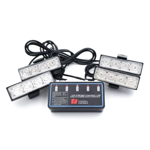 Αδιάβροχος Προβολέας με 60 Διπλά LED Ψυχρός & Κίτρινος Φωτισμός - Μπάρα Αυτοκινήτου με Λειτουργία Flashing - Strobe 180W 12V Εκτάκτου Ανάγκης SOS