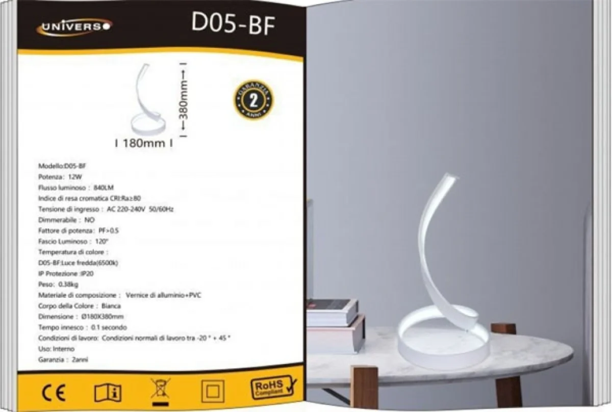 Εύκαμπτο Φωτιστικό Γραφείου σε Σχήμα Φιδιού Ψυχρό Λευκό 6500K D05-BF