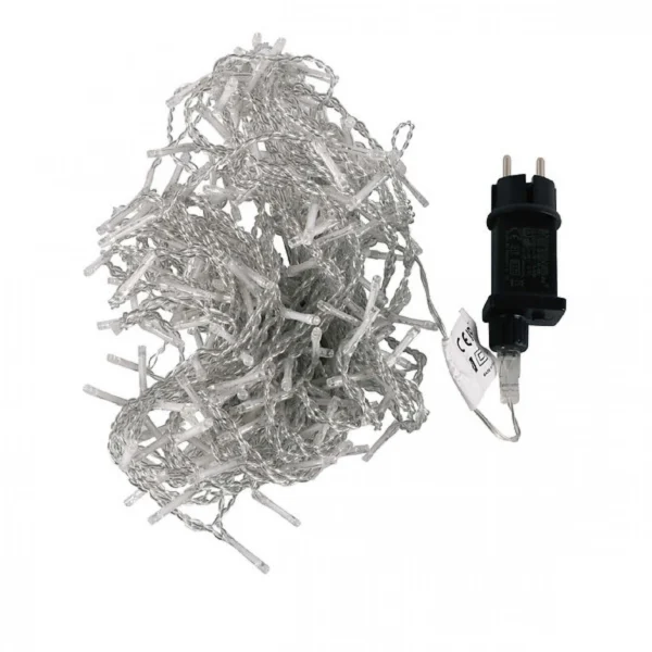 Χριστουγεννιάτικα Λαμπάκια Κουρτίνα με 240LED Αδιάβροχο IP44, Θερμό Λευκό και 8 Προγράμματα Arrango AN57369