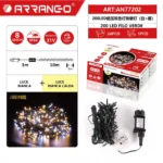 Χριστουγεννιάτικα Λαμπάκια με 200 led Αδιάβροχα IP44, Θερμό και Ψυχρό Λευκό και 8 Προγράμματα AN77202