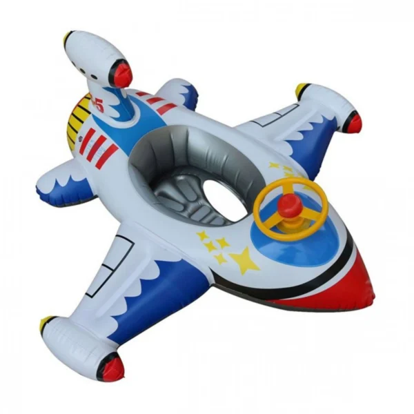 Βρεφικό - Παιδικό Φουσκωτό σε Σχήμα Αεροπλάνου Jet με Τιμόνι - Inflatable Aircraft Yacht 110x100cm