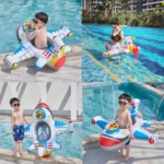 Βρεφικό - Παιδικό Φουσκωτό σε Σχήμα Αεροπλάνου Jet με Τιμόνι - Inflatable Aircraft Yacht 110x100cm