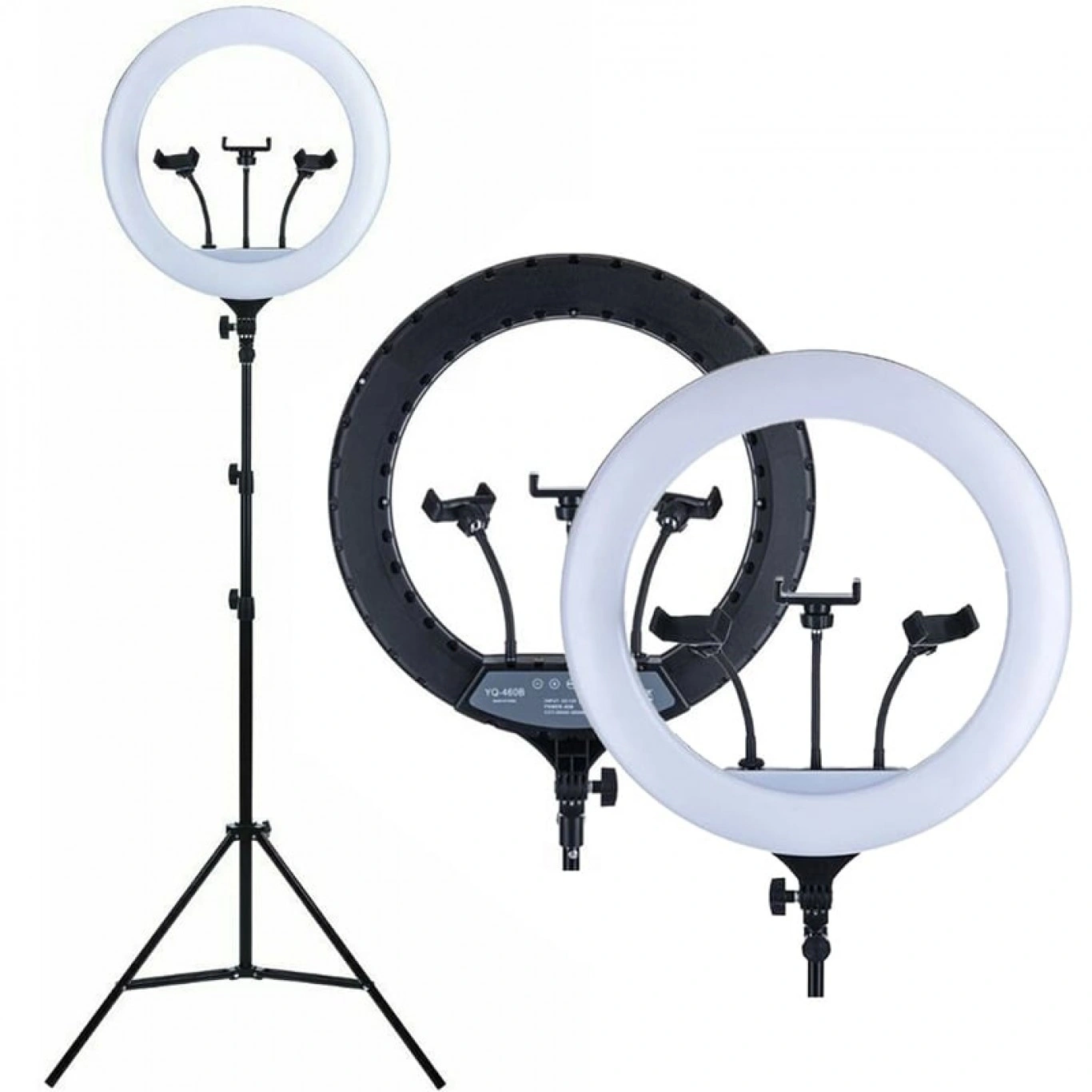 LED Ring Light Δαχτυλίδι 43cm, Φωτισμού 3200-5600K με Τρίποδο Δαπέδου & Τριπλή Βάση για Κινητών - LiveStream, Φωτογραφίσεις, Video LED Ring Light Δαχτυλίδι 43cm, Φωτισμού 3200-5600K με Τρίποδο Δαπέδου & Τριπλή Βάση για Κινητών - LiveStream, Φωτογραφίσεις, Video
