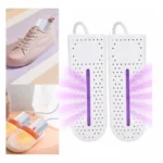 Ηλεκτρικός Αποστειρωτής UV & Στεγνωτήρας Παπουτσιών 2 σε 1 - Καταπολέμηση Οσμών - 2 x Mini Αερόθερμα Λευκό