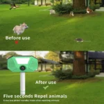 Ηλιακό Επαναφορτιζόμενο USB Απωθητικό Πουλιών & Μικρών Ζώων με Υπέρηχο, Φλας & Ηχογραφημένους Ήχους με Μορφή Πουλιού