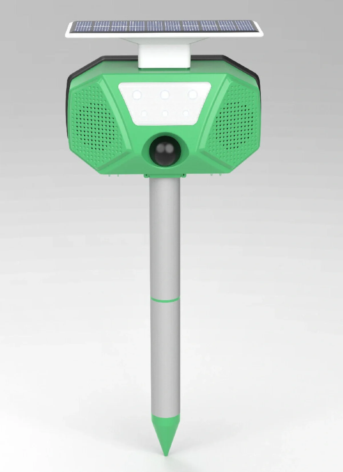 Ηλιακό Επαναφορτιζόμενο USB Απωθητικό Πουλιών & Μικρών Ζώων με Υπέρηχο, Φλας & Ηχογραφημένους Ήχους με Μορφή Πουλιού