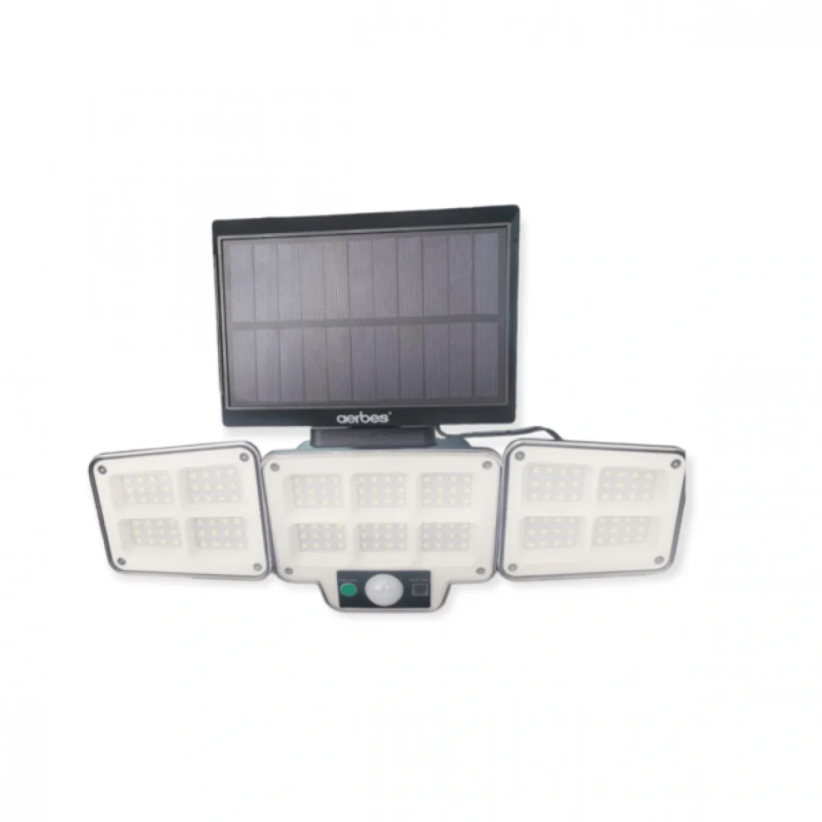 Τριπλό Ηλιακό Φωτιστικό LED με αισθητήρα Νυκτός Αδιάβροχος - Επιτοίχιος Προβολέας Εξωτερικού Χώρου - AB-TA168