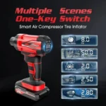 Φορητό Κομπρεσέρ - Τρόμπα Αέρος 12V Μπαταρίας 150psi Carsun με Ψηφιακή Οθόνη & Φακό LED Αυτοκίνητου - Μηχανής - Μπάλες Κόκκινη