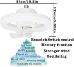 Φωτιστικό-Λάμπα Οροφής E27/220V 48W LED Dimmable με Ανεμιστήρα και Tηλεχειριστήριο