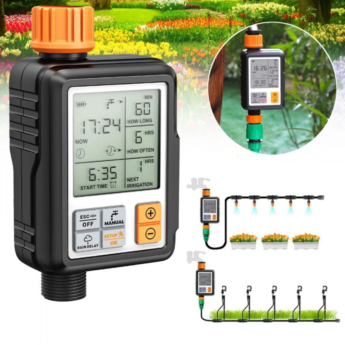 Ψηφιακός Προγραμματιστής Ποτίσματος Μπαταρίας για Αυτόματο Πότισμα FO-1 Ψηφιακός Προγραμματιστής Ποτίσματος Μπαταρίας για Αυτόματο Πότισμα FO-1