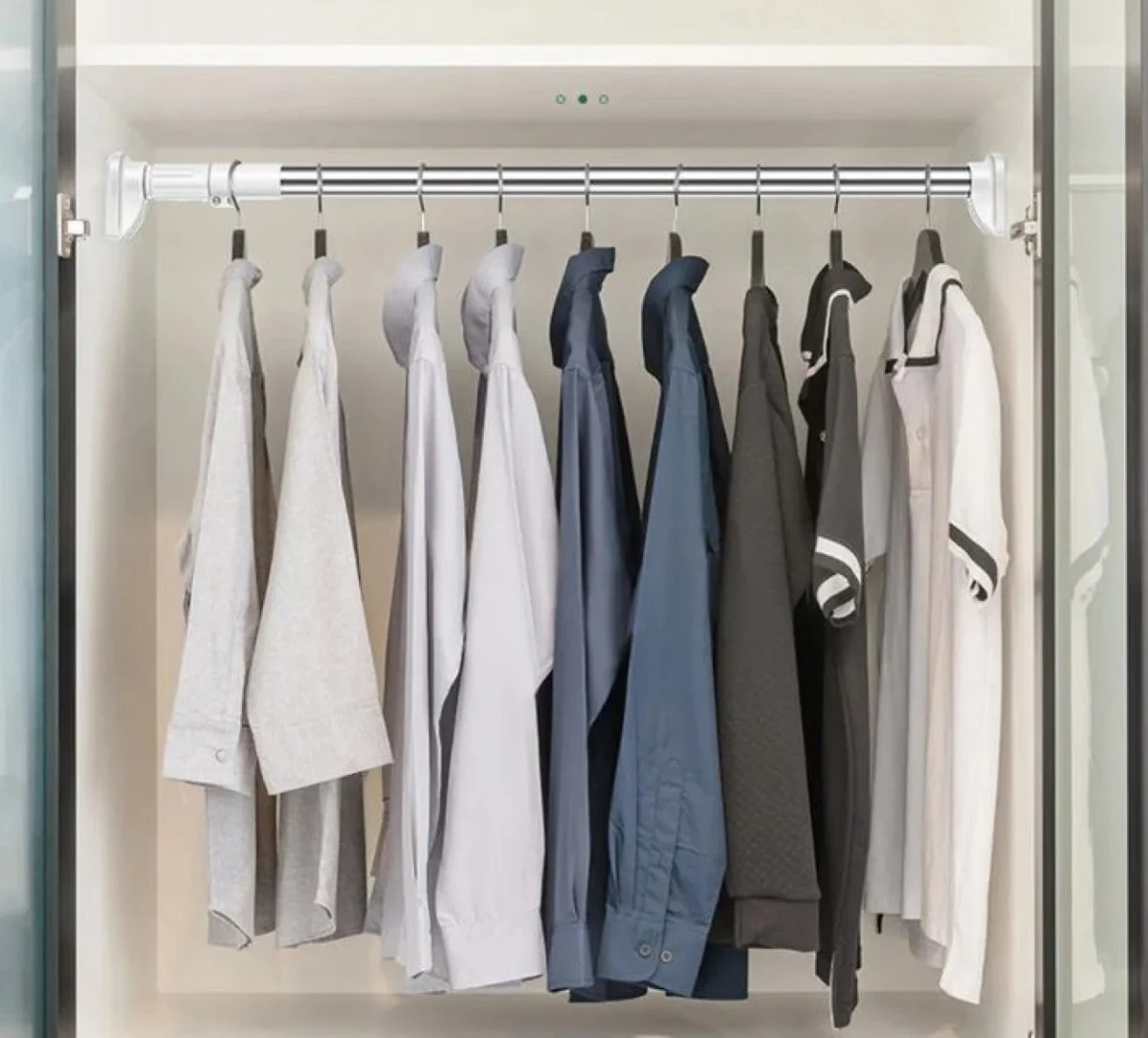 Τηλεσκοπική Ράβδος 22χιλ από Ανοξείδωτο Χάλυβα 90-160εκ για Κρέμασμα Ρούχων και Κουρτινών