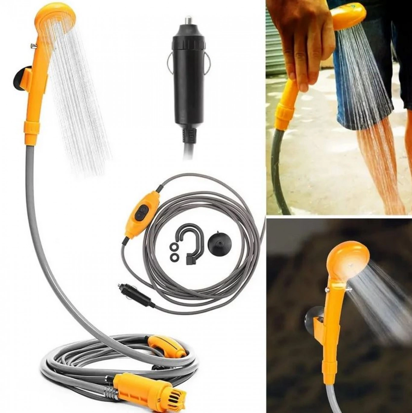 12V Ηλεκτρική Φορητή Ντουζιέρα με Αντλία για το Κάμπινγκ και την Παραλία - Τηλέφωνο Ντους για τον Αναπτήρα του Αυτοκινήτου 12V Ηλεκτρική Φορητή Ντουζιέρα με Αντλία για το Κάμπινγκ και την Παραλία - Τηλέφωνο Ντους για τον Αναπτήρα του Αυτοκινήτου