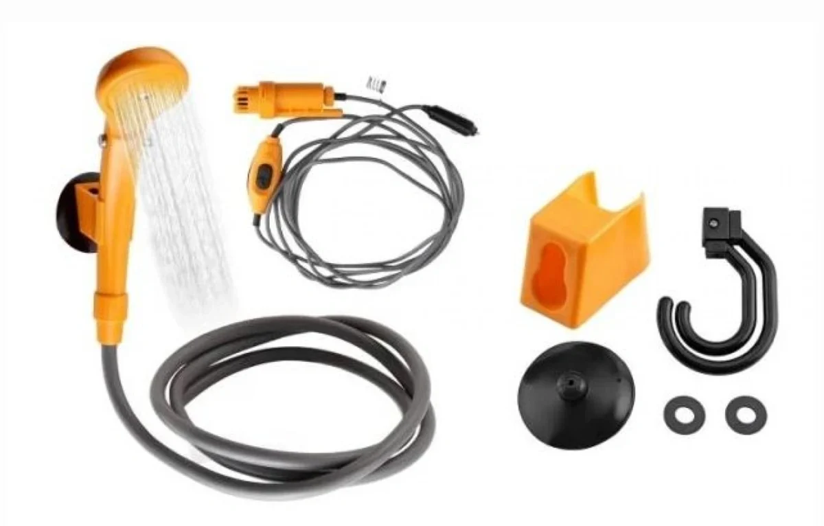 12V Ηλεκτρική Φορητή Ντουζιέρα με Αντλία για το Κάμπινγκ και την Παραλία - Τηλέφωνο Ντους για τον Αναπτήρα του Αυτοκινήτου