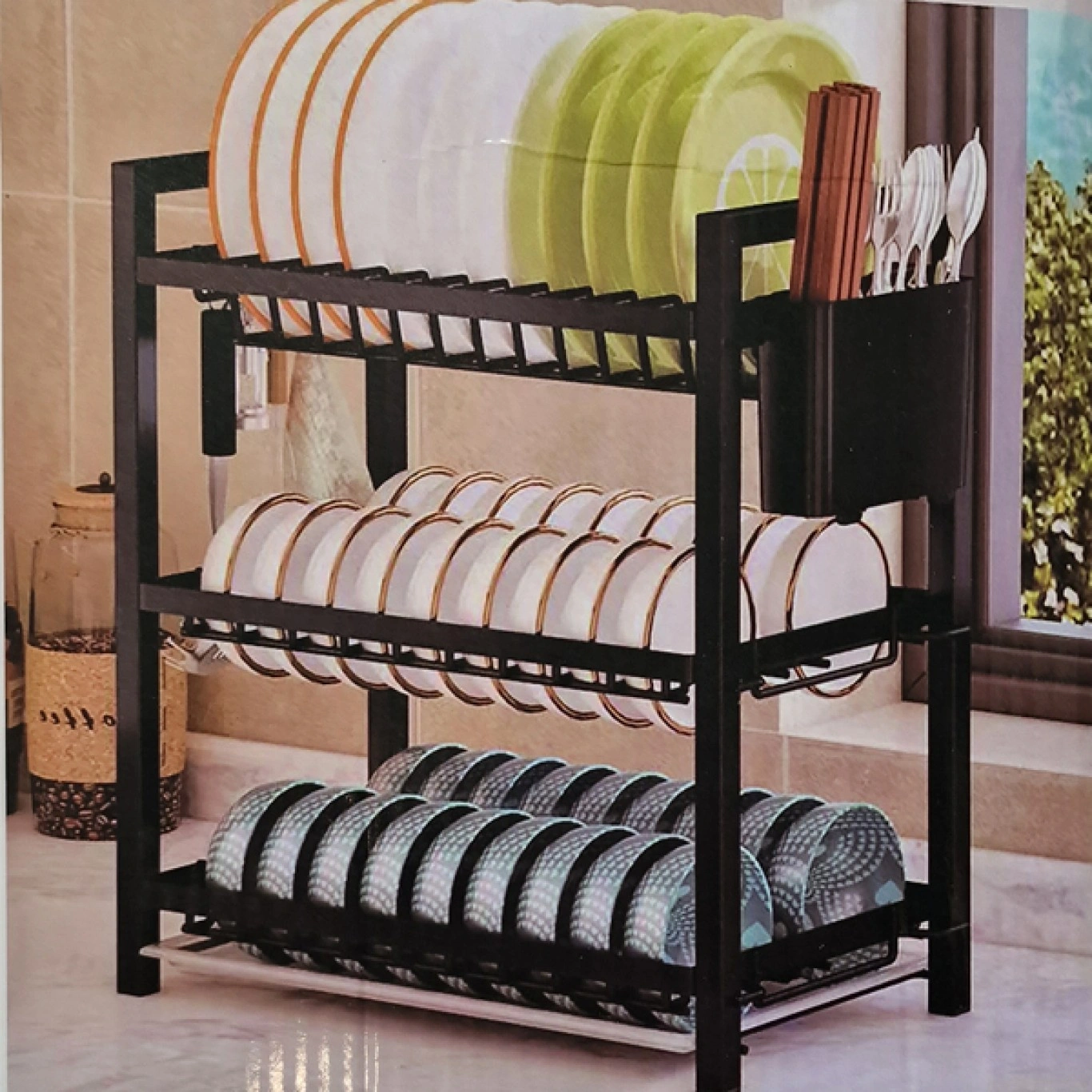 Μεταλλική Πιατοθήκη - Ραφιέρα - Στεγνωτήρας Νεροχύτη 3 Επιπέδων 43.5X24X34.3cm Μεταλλική Πιατοθήκη - Ραφιέρα - Στεγνωτήρας Νεροχύτη 3 Επιπέδων 43.5X24X34.3cm