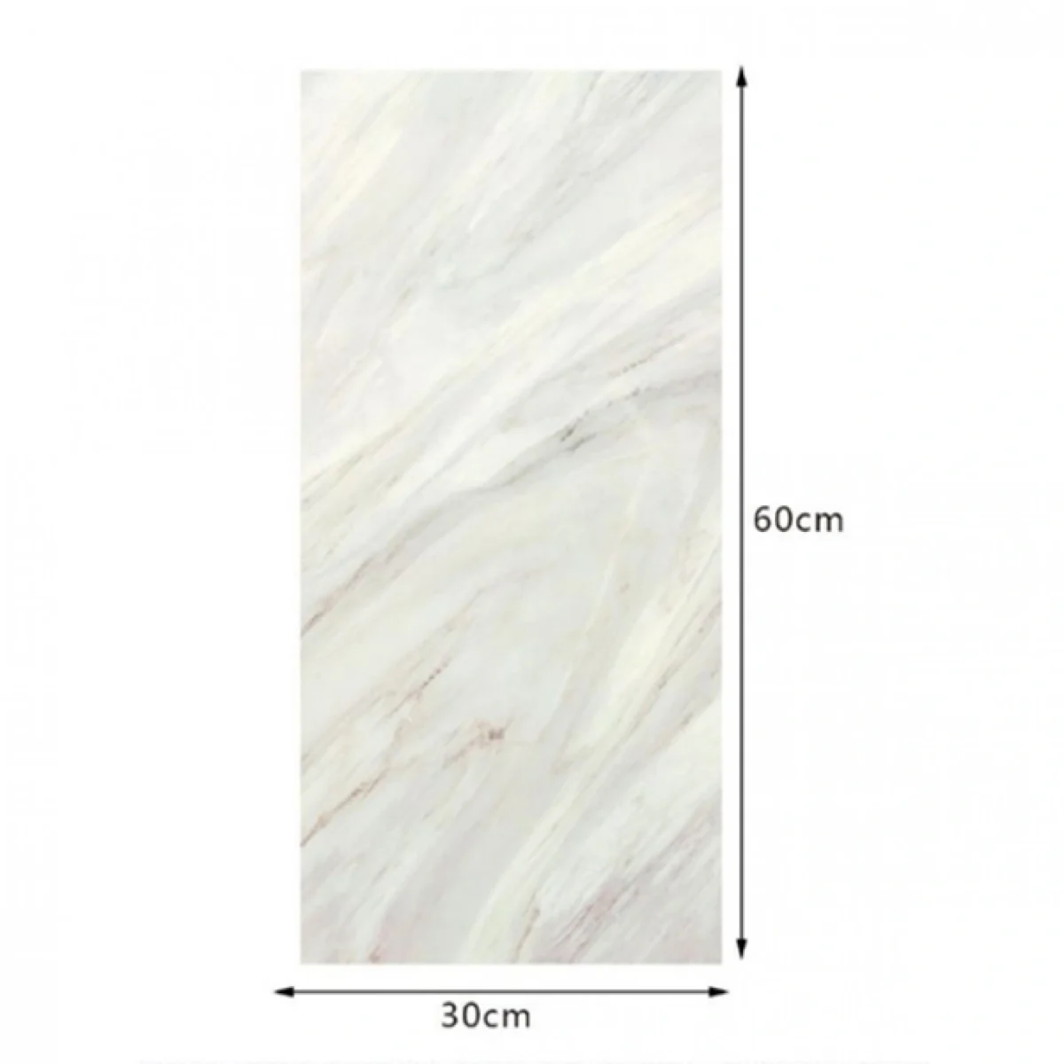 6 Τεμάχια 30x60cm 1m² Τρισδιάστατα Αυτοκόλλητα Ταπετσαρία Τοίχου Πολύχρωμη Μάρμαρο 26758