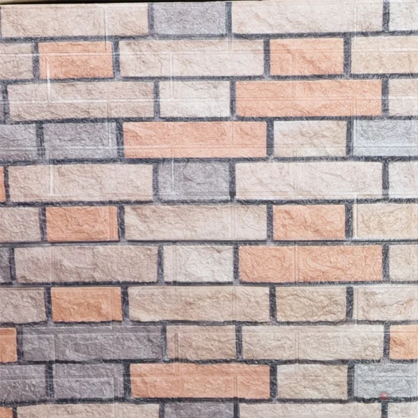 Τρισδιάστατα Αυτοκόλλητα Τοίχου – Ανάγλυφη Ταπετσαρία Τούβλο 77cm x 70cm 4 Τεμάχια 2006-303 – 3D Foam Wall Sticker