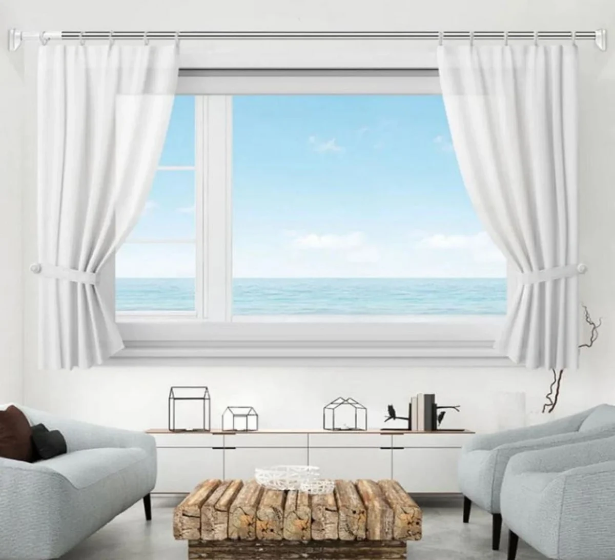 Τηλεσκοπική Ράβδος 22χιλ από Ανοξείδωτο Χάλυβα 90-160εκ για Κρέμασμα Ρούχων και Κουρτινών