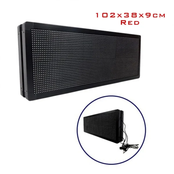 Led Κυλιόμενη Πινακίδα με RGB Φωτισμό Μονής Όψης 220v 131,5x19x5cm