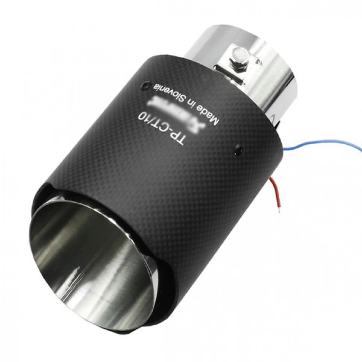 Universal LED Φωτιζόμενο Διακοσμητικό Τελικό - Μπούκα Εξάτμισης Αυτοκινήτου από Ατσάλι 60 - 63mm Μαύρο