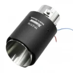 Universal LED Φωτιζόμενο Διακοσμητικό Τελικό - Μπούκα Εξάτμισης Αυτοκινήτου από Ατσάλι 60 - 63mm Μαύρο