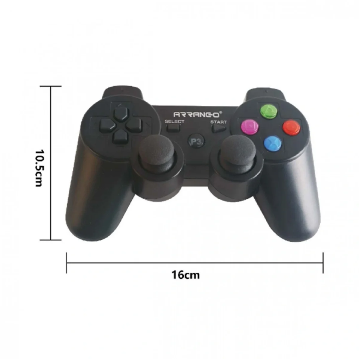 Επαναφορτιζόμενο Ασύρματο Χειριστήριο PS3 Doubleshock Controller Μαύρο