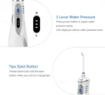 Επαναφορτιζόμενο Φορητό Οδοντιατρικό Σύστημα Καθαρισμού Δοντιών με Πίεση Νερού V500 - Waterpulse Plus Dental Flosser