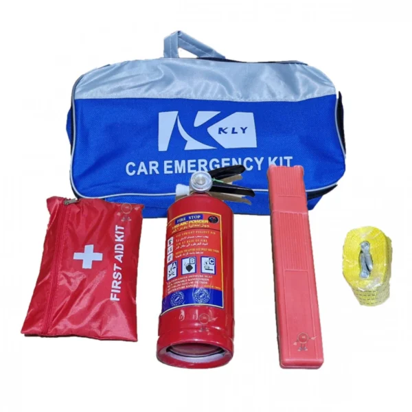 Κιτ Εκτακτης Ανάγκης Αυτοκινήτου με Πυροσβεστήρα-Τρίγωνο Ασφαλείας-Ιμάντα και Τσαντάκι Πρώτων Βοηθειών