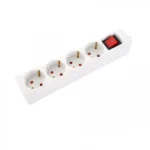 Πολύπριζο Ασφαλείας 4 Θέσεων και Κουμπί ON/OFF 23.7x4 cm