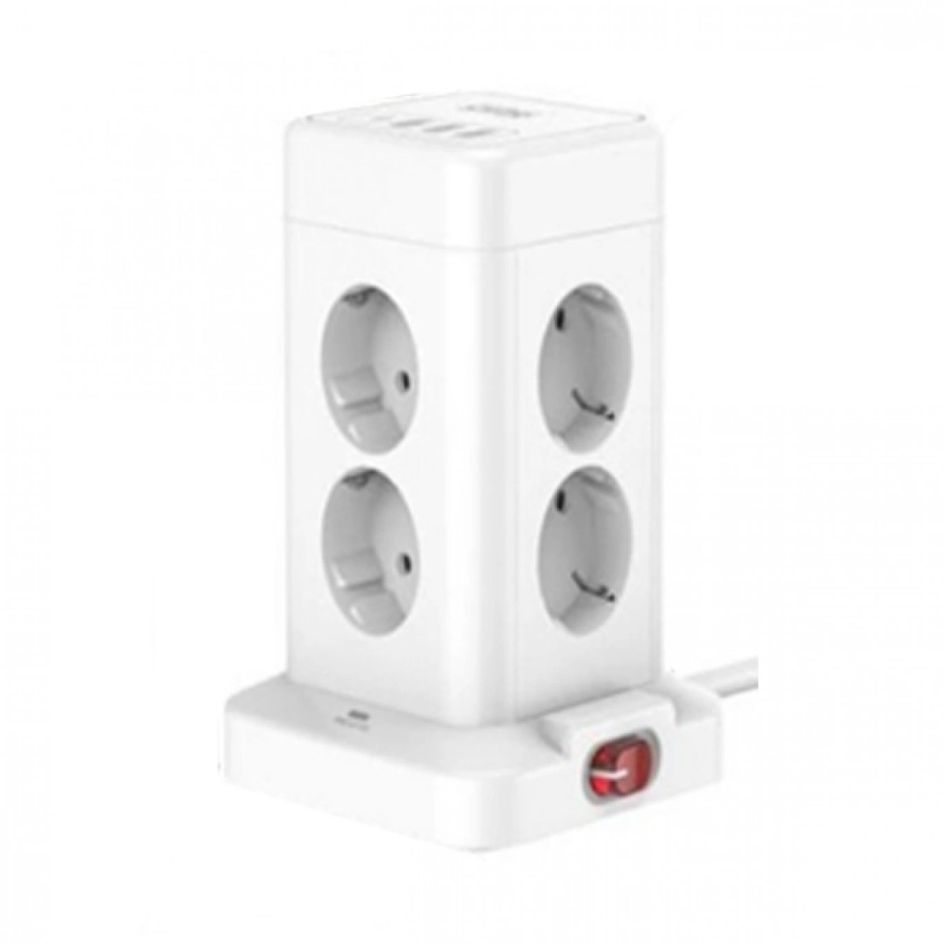 Πολύπριζο Ασφαλείας Κύβος 4 Θέσεων με 3 θύρες USB 10A και Κουμπί ON/OFF 16x11,2x8,6 cm Πολύπριζο Ασφαλείας Κύβος 4 Θέσεων με 3 θύρες USB 10A και Κουμπί ON/OFF 16x11,2x8,6 cm
