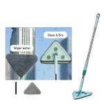 Πτυσσόμενη 57-87εκ Τρίγωνη Σφουγγαρίστρα - Σκούπα για Πολλές Επιφάνειες με Περιστρεφόμενη Κεφαλή 360 Μοιρών