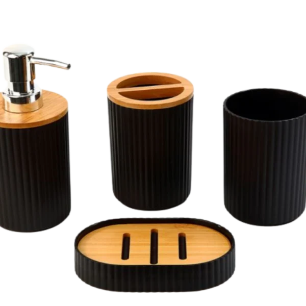 Σετ Μπάνιου με Ξύλινες Λεπτομέρειες