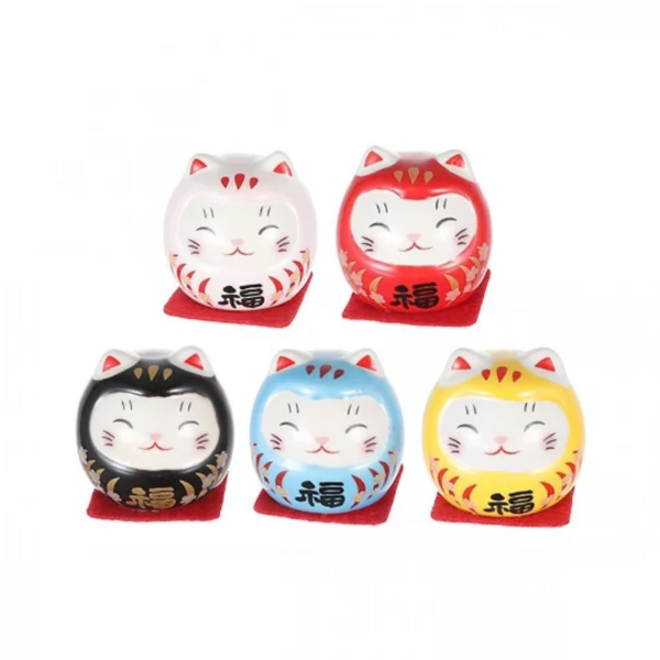 Σετ με 5 Διακοσμητικές Τυχερές Γάτες Καλωσορίσματος 3.5x4cm - Feng Shui Welcome Cats