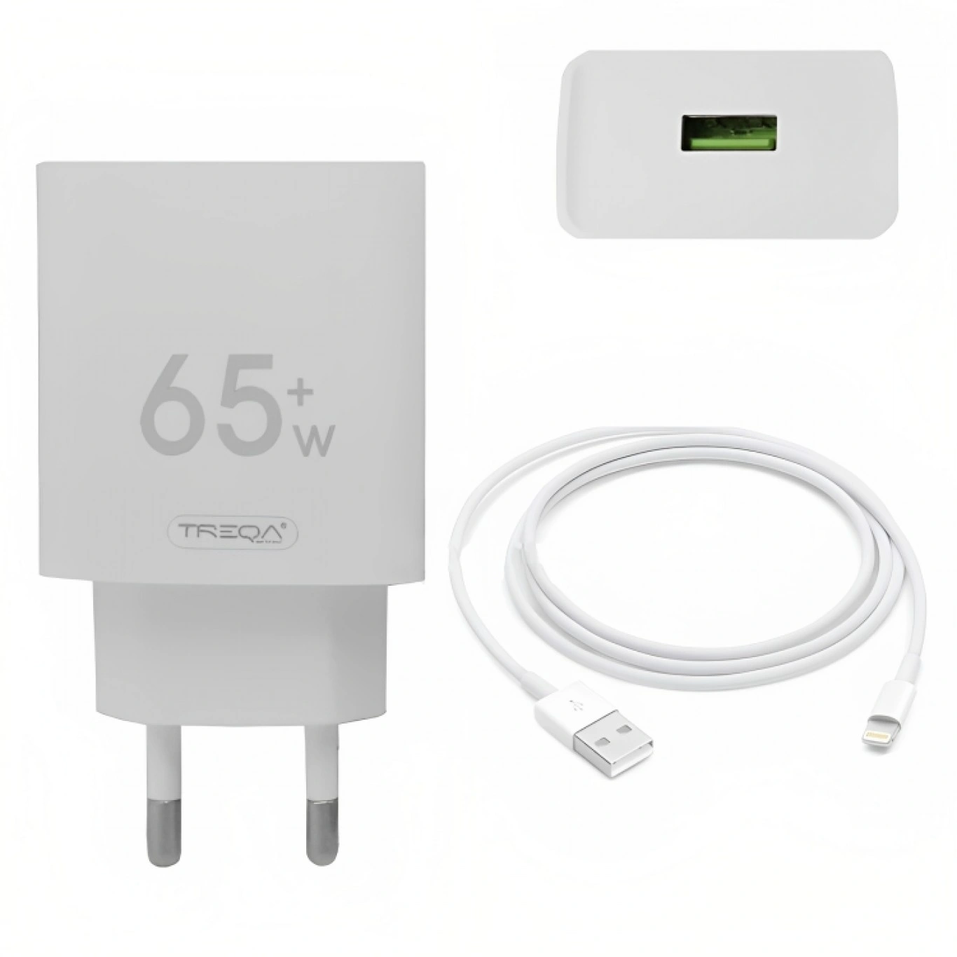 Φορτιστής Ταχείας Φόρτισης με 2 Θύρες USB 5.4A, 1 θύρα USB-C PD 38W και Καλώδιο Micro USB - TREQA Φορτιστής Ταχείας Φόρτισης με 2 Θύρες USB 5.4A, 1 θύρα USB-C PD 38W και Καλώδιο Micro USB - TREQA