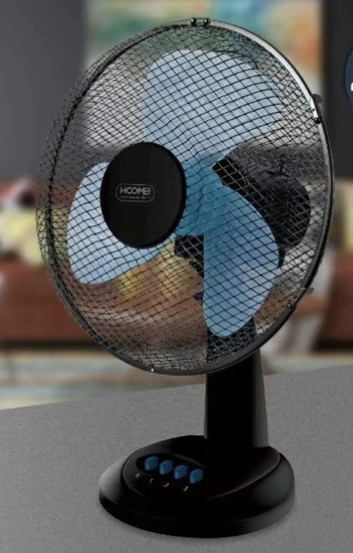 Επιτραπέζιος Ανεμιστήρας 40W Διαμέτρου 30cm Μαύρος Hoomei