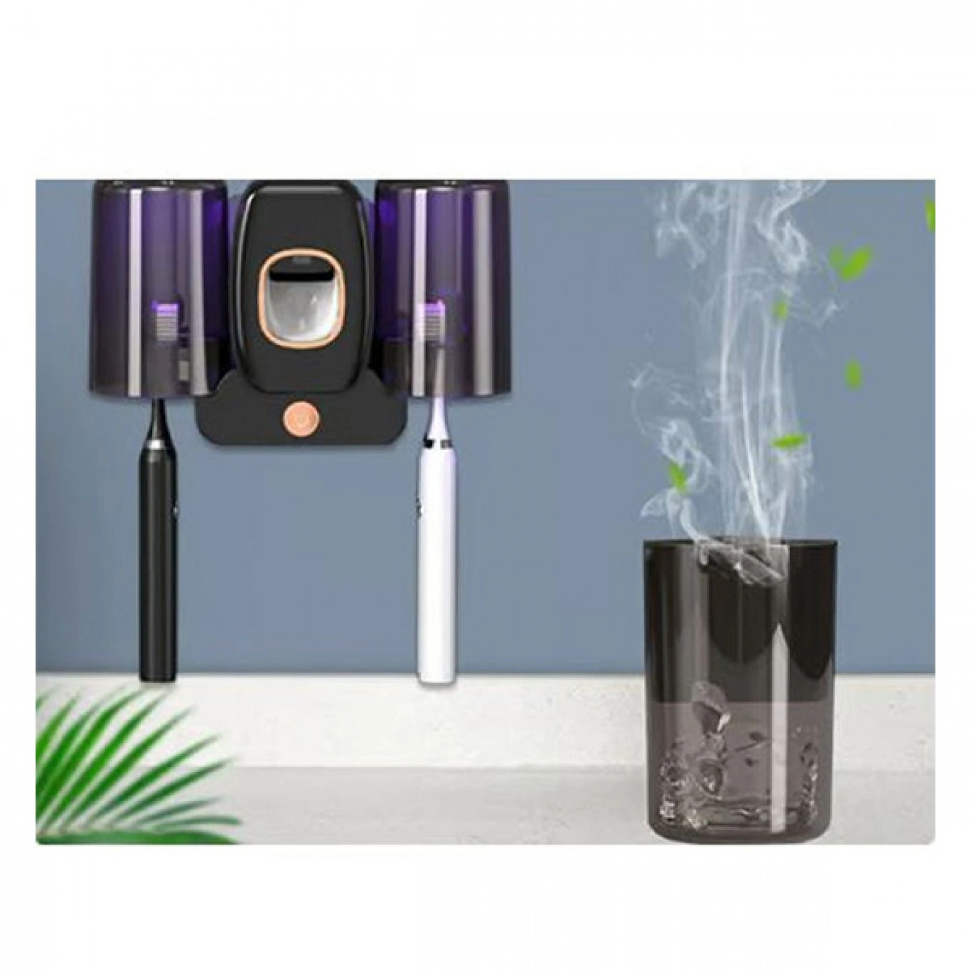 Βάση Αποστείρωσης Οδοντόβουρτσας με Αυτόματη Διανομή Οδοντόκρεμας Μαύρο Βάση Αποστείρωσης Οδοντόβουρτσας με Αυτόματη Διανομή Οδοντόκρεμας Μαύρο