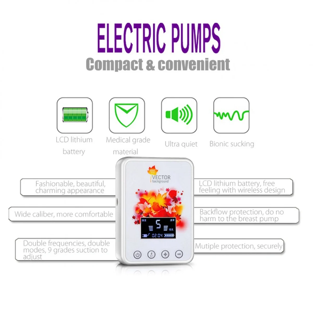 Βρεφικό Ηλεκτρικό Θήλαστρο με Μπουκάλι - RH-218