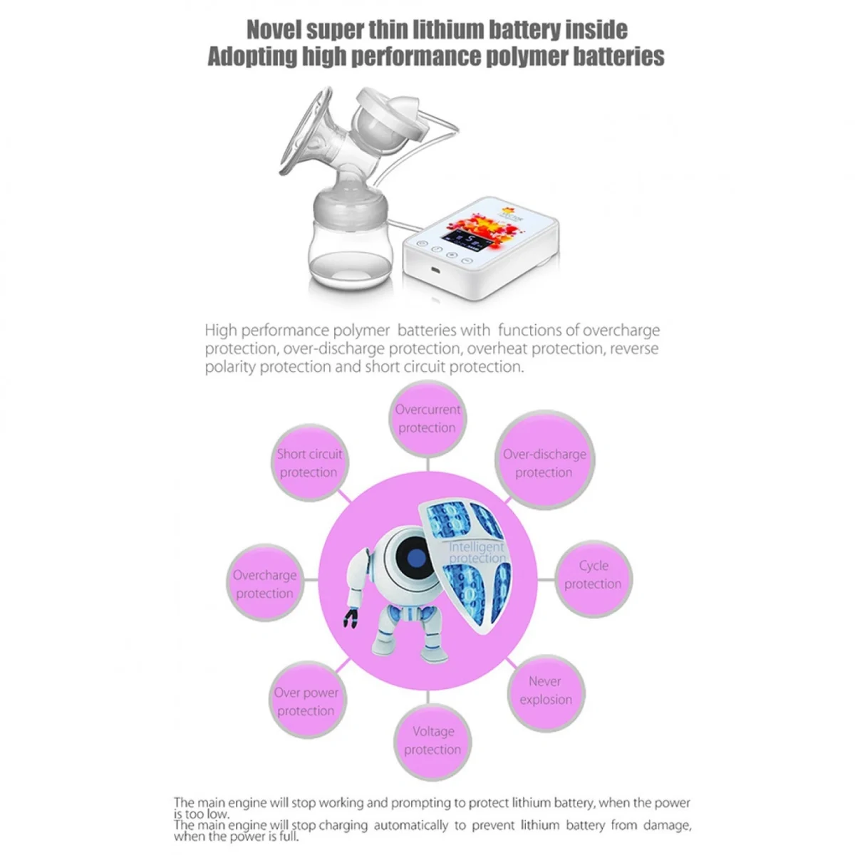 Βρεφικό Ηλεκτρικό Θήλαστρο με Μπουκάλι - RH-218
