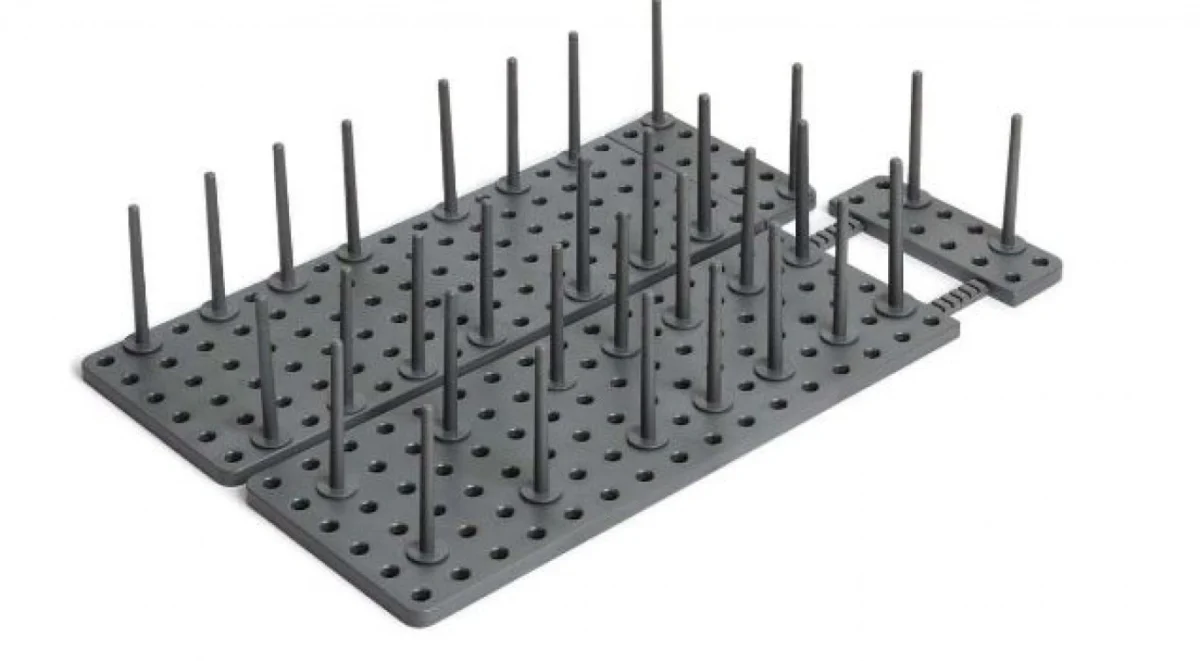 Ξύλινη Διώροφη Πιατοθήκη 45.5x33.5cm