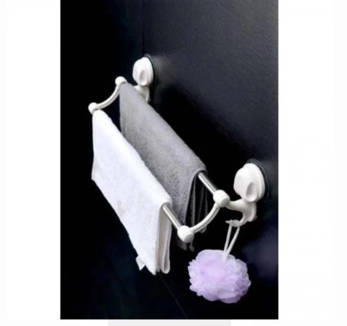 Πλαστική Πετσετοκρεμάστρα με Βεντούζα για το Μπάνιο και την Κουζίνα JS188073